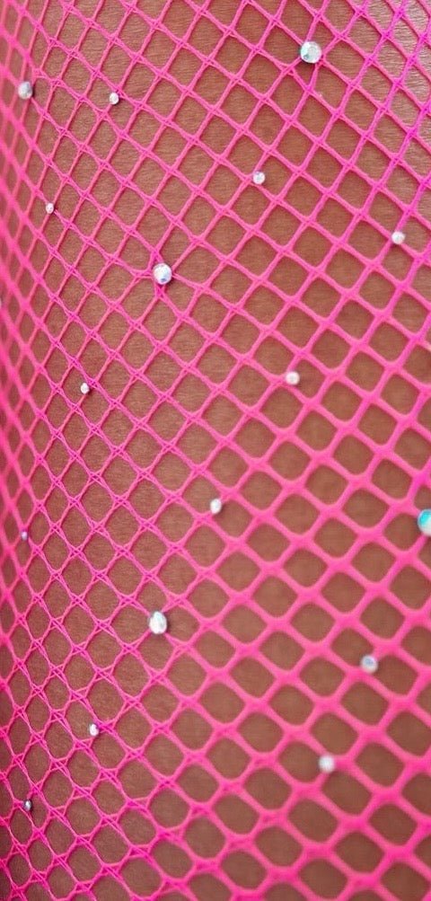 Cameron - Rhinestone Sparkle Fishnet Footed Hose - Sofia's Lingerie Boutique
